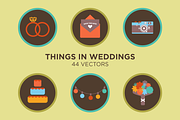 Things in Weddings - 44 Vectors, an Illustration by Little Pixel Shop (Thumbnail 1 of 5)
