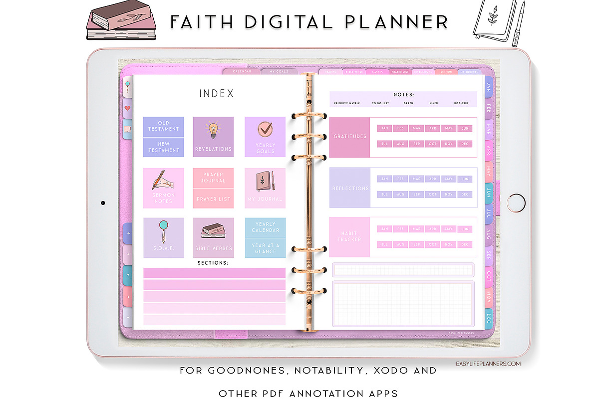Digital Christian Planner for iPad, a Design Template by EasyLifePlanners (Photo 1 of 8)