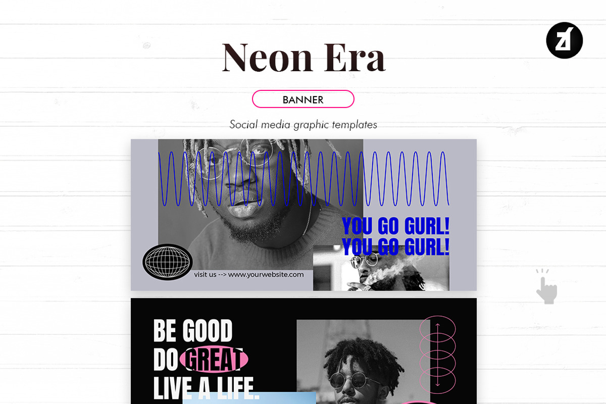 Neon era social media graphic, a Social Media Template by Chanut is industries (Photo 10 of 11)