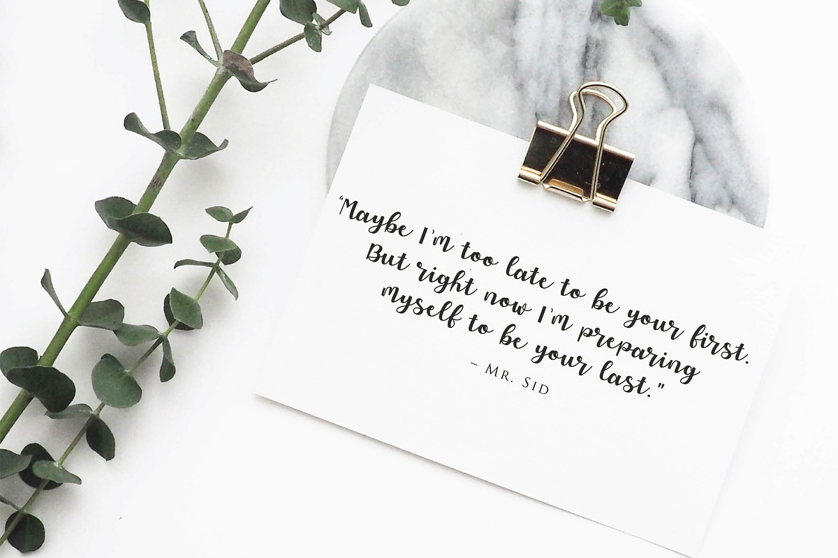 Allyca - Font Family, a Script Font by Masanis (Photo 9 of 11)