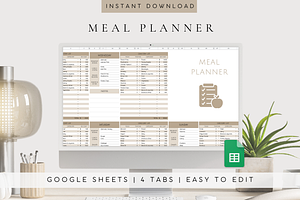 Digital Menu Template Google Sheets