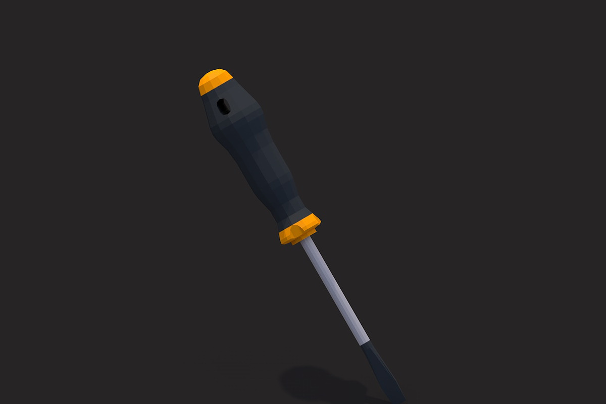 Low Poly Screwdriver V2, an Object 3D Model by CreativeeArt (Photo 1 of 8)