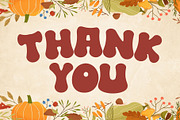 Thanksgiving is a retro Groovy font, a Handwritten Font by Brown Cupple (Thumbnail 8 of 8)