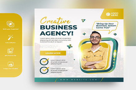 Business marketing Post ads, a Business Card Template by CreativeCraft0