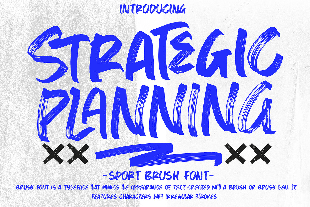Strategic Planning-Sport Brush Font, a Font by Arendxstudio (Photo 1 of 7)