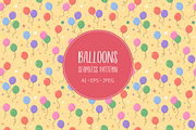 Balloons pattern, background, an Object Illustration by Cmeree (Thumbnail 1 of 3)
