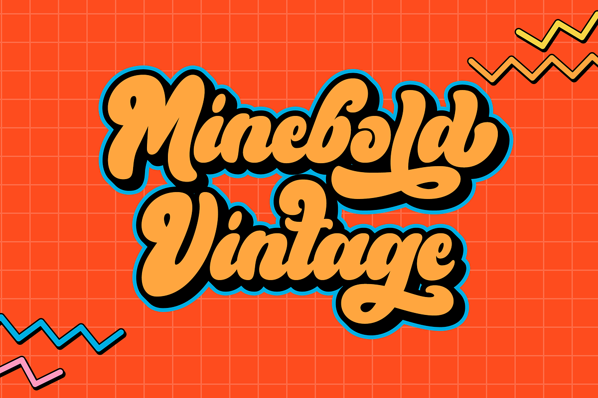 Minebold - Retro Bold Handwritten, a Script Font by ahweproject (Photo 7 of 11)