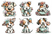 Whimsical Spring Dogs Clipart, an Illustration by Daily.Designs (Thumbnail 7 of 7)