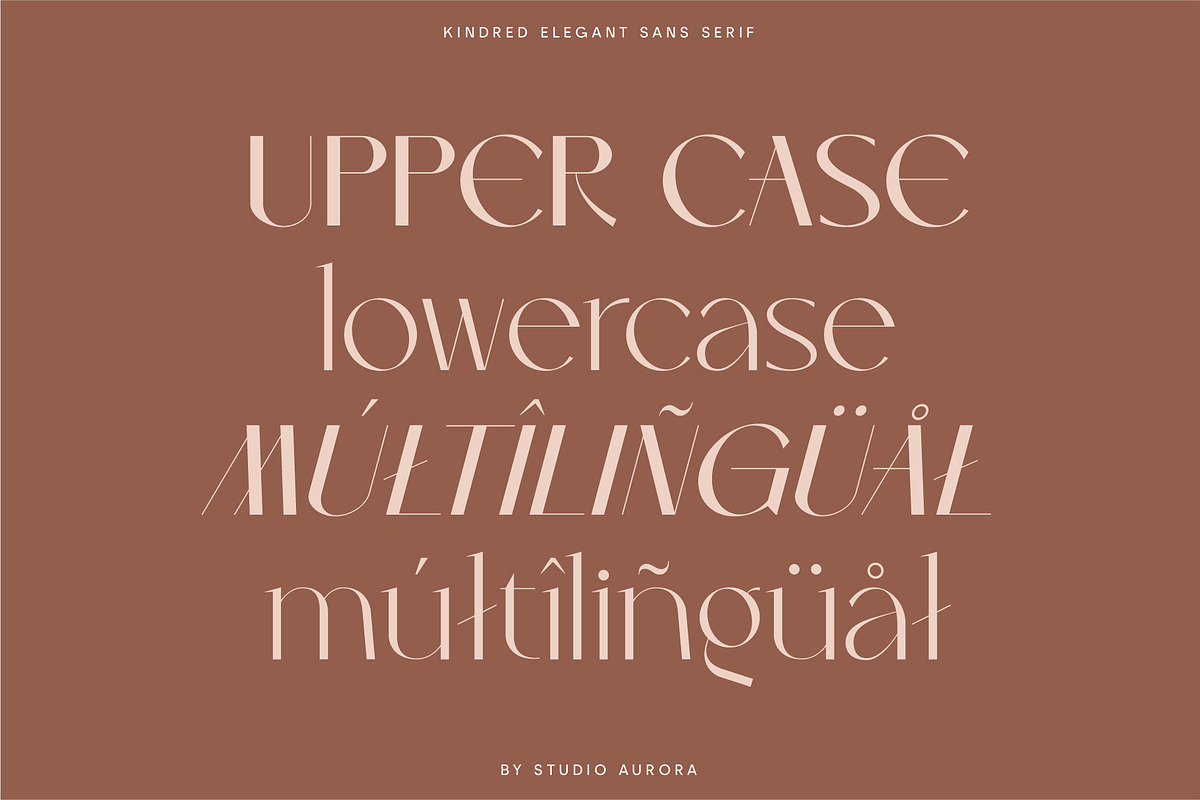 Kindred - Elegant and chic font, a Sans Serif Font by Studio Aurora (Photo 8 of 11)