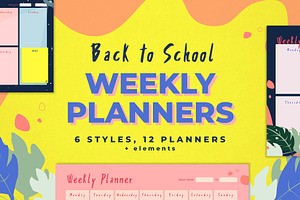 Back To School WEEKLY PLANNERS