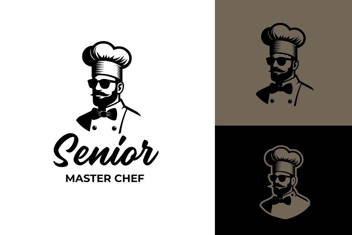 Senior Master Chef Restaurant Logo, a Branding & Logo Template by funpixel