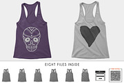 Women's Racerback Tank-Top Mockups, an Apparel Mockup by Photific (Thumbnail 2 of 6)