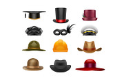 Realistic Vector Hats Set, an Object Graphic by Zonda (Thumbnail 2 of 8)