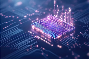 Close up of Computer Chip on, an Object Illustration by Lermont51