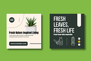 Nature Plant Social Media Post Set, a Print Template by MightyDesign (Thumbnail 3 of 8)