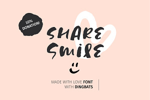 Share Smile - Brush Font + Dingbats