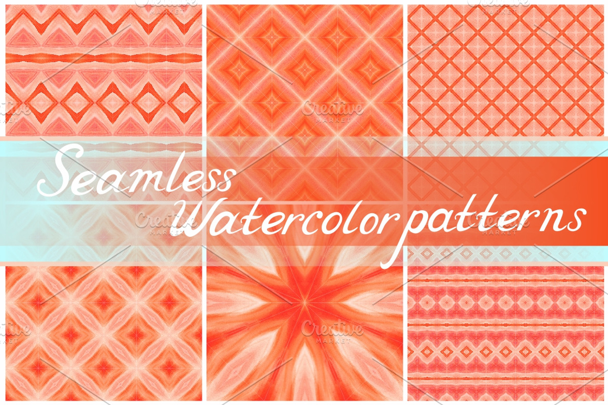 11 watercolor seamless patterns