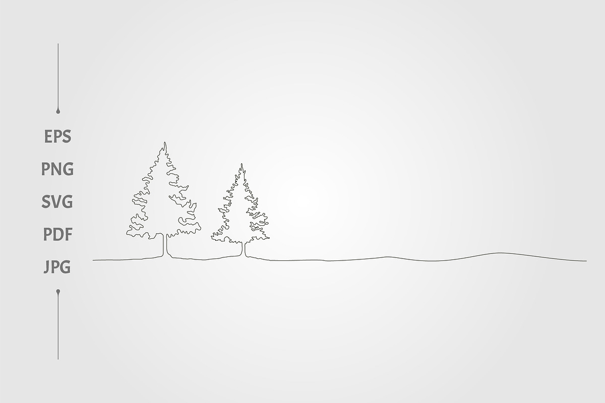 minimalist pine tree silhouette, a Background Graphic by lawoel (Photo 2 of 3)