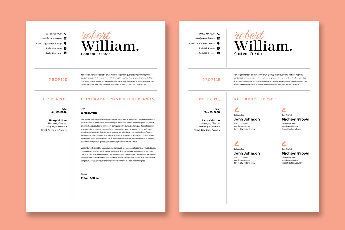 Minimal Resume Template, a Resume Template by ContestDesign (Photo 4 of 4)