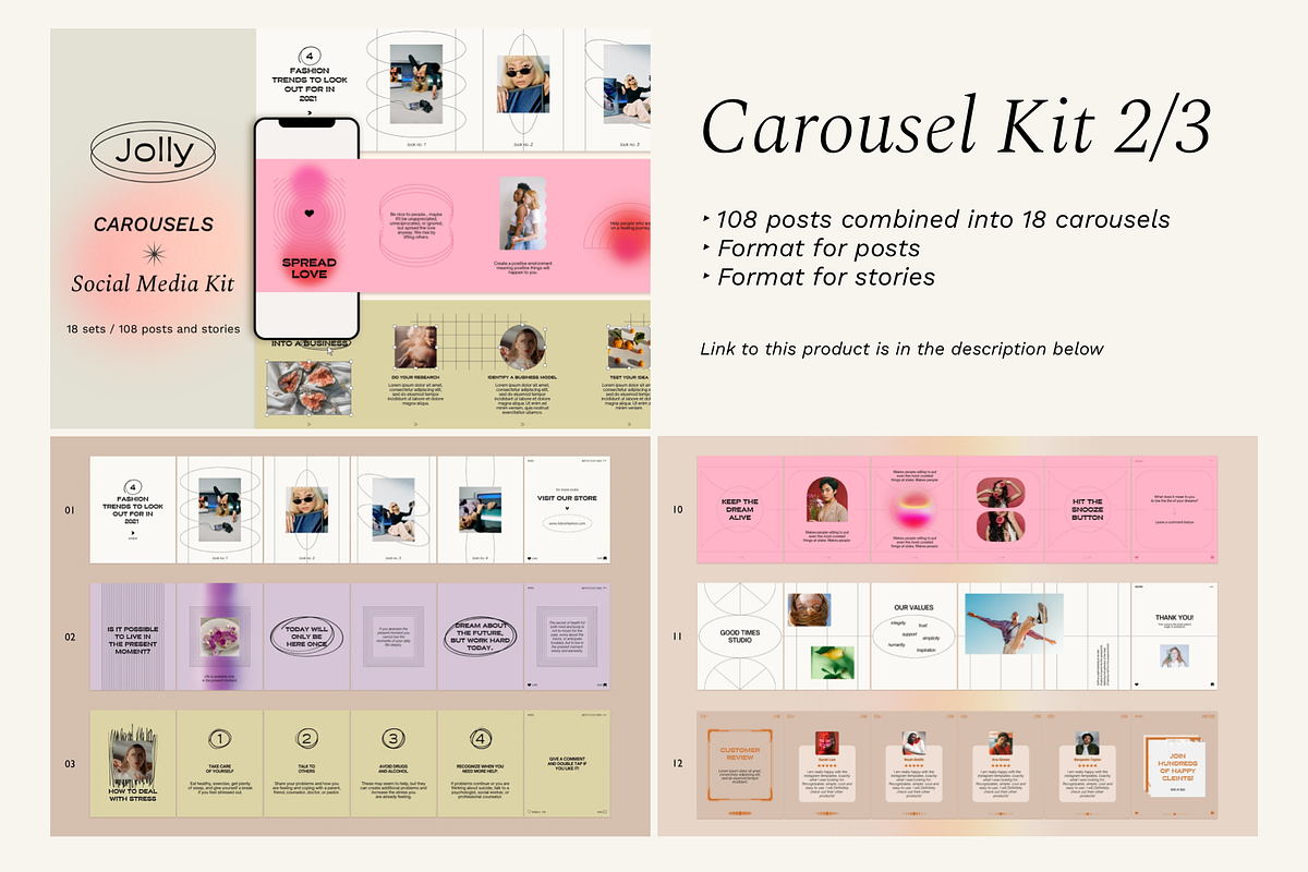Instagram Carousel Bundle, a Social Media Template by Bonumo (Photo 10 of 24)