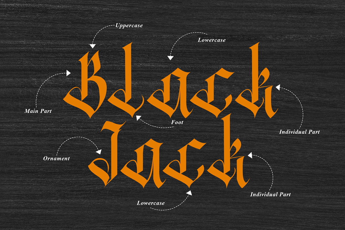 Black Ocean - Modern Blackletter, a Blackletter Font by overlaytemplates (Photo 2 of 6)