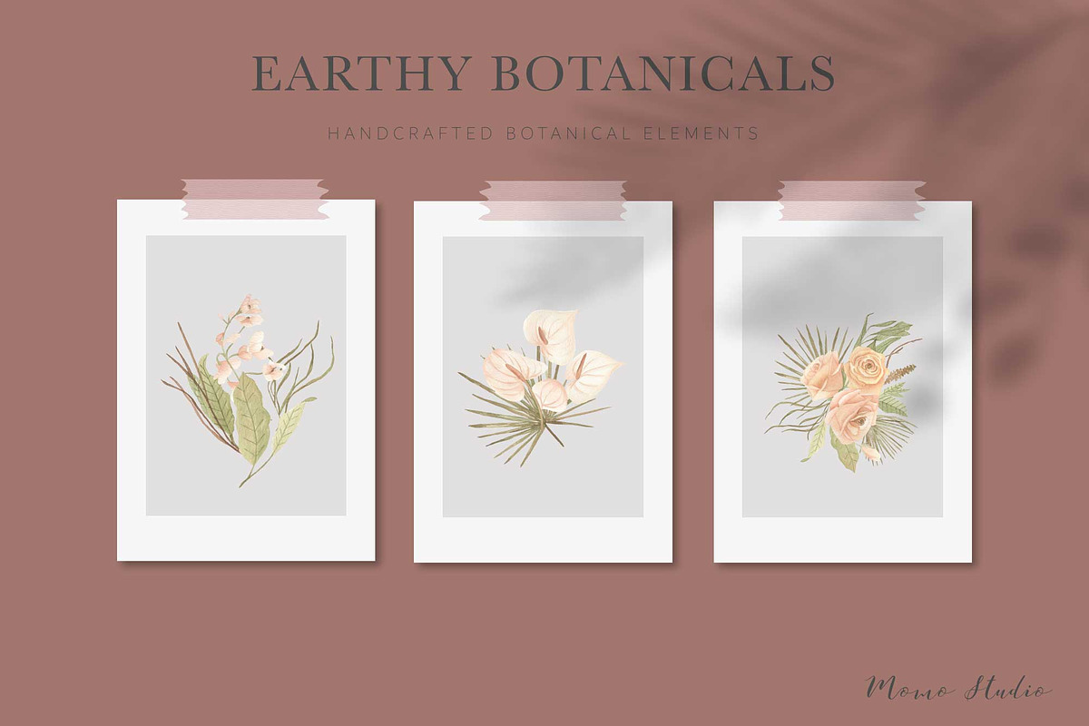 Earthy Botanicals Florals & Leaves, a Decorative Illustration by Momo Studio (Photo 4 of 12)