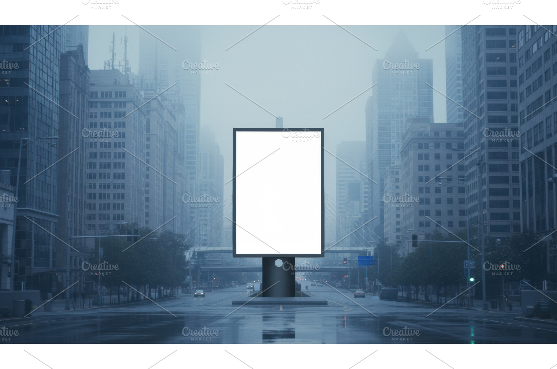 Large blank billboard standing in a, an Architecture Photo by Igor Tichonow