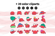 Cute Kawaii Crab Ocean Character, an Animal Illustration by Palau (Thumbnail 10 of 12)