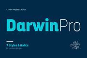Darwin Pro - Family 30% off, a Sans Serif Font by Los Andes Type (Thumbnail 1 of 12)