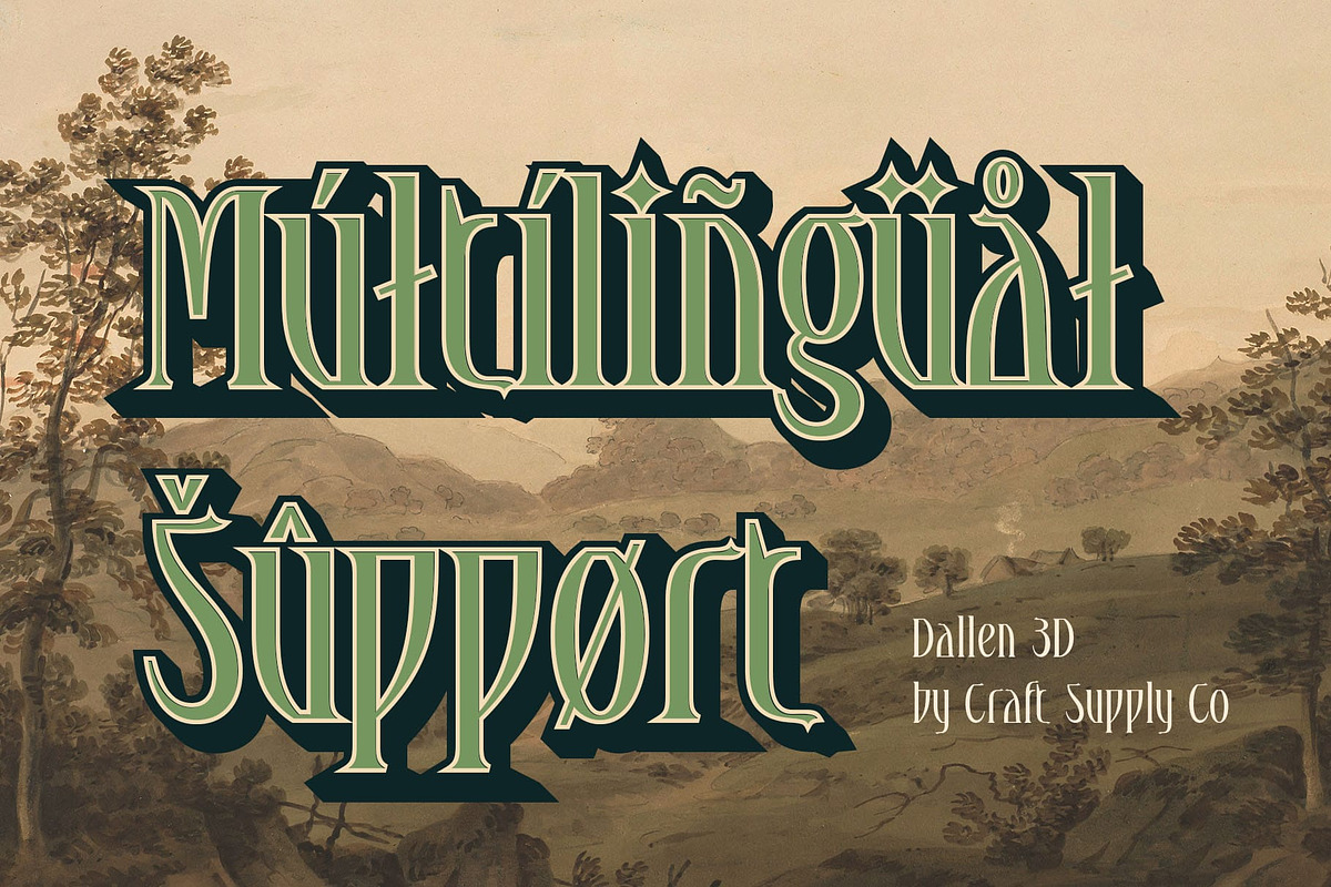 Dallen 3D, a Serif Font by Craft Supply Co. (Photo 6 of 8)