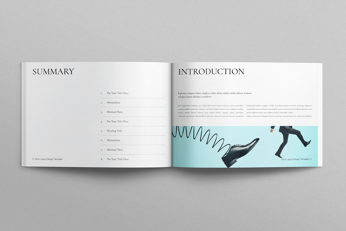 Book Layout Template Landscape, a Brochure Template by E-Type (Photo 2 of 7)