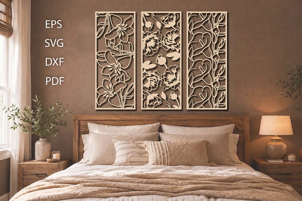 Floral Wall Decor Art Set, an Object Graphic by Creative Art (Photo 3 of 3)