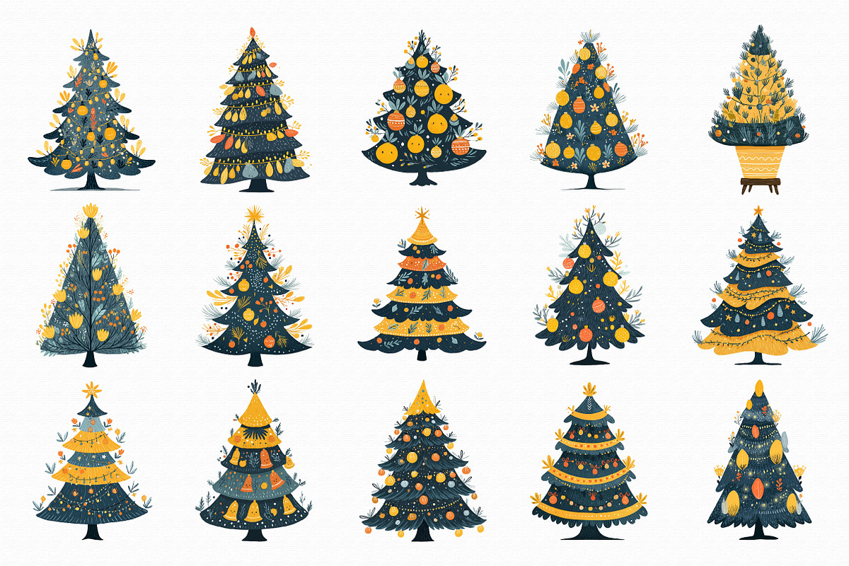 Christmas Tree Clipart, an Illustration by Libby Wishes (Photo 2 of 7)