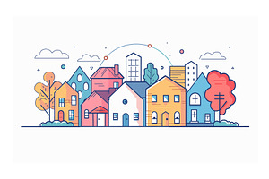 Colorful Stylized Cityscape