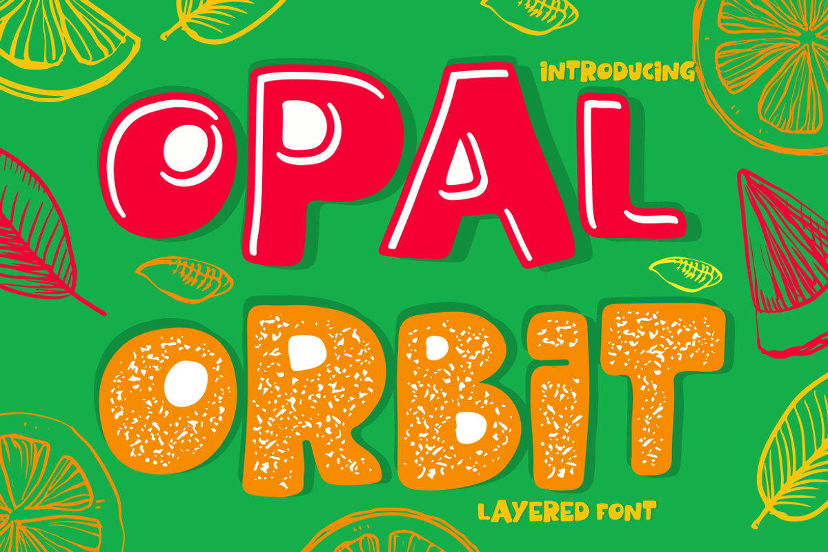 Opal Orbit - Layered Font, a Font by PutraCetol Studio (Photo 1 of 11)