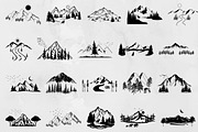 Mountains Forest Outdoor Silhouette, an Object Illustration by newminddesign (Thumbnail 1 of 3)