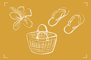 SUMMER VACATION VECTOR SET, a Seasonal Illustration by Bonfloret Studio (Thumbnail 7 of 7)
