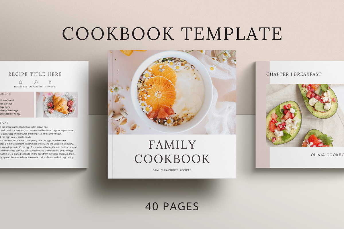 Cookbook Template Square 21x21 CM, a Templates & Theme by OrganizationOasisRo (Photo 1 of 9)