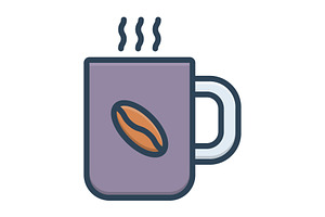 Mug Coffee Mug Color Icon