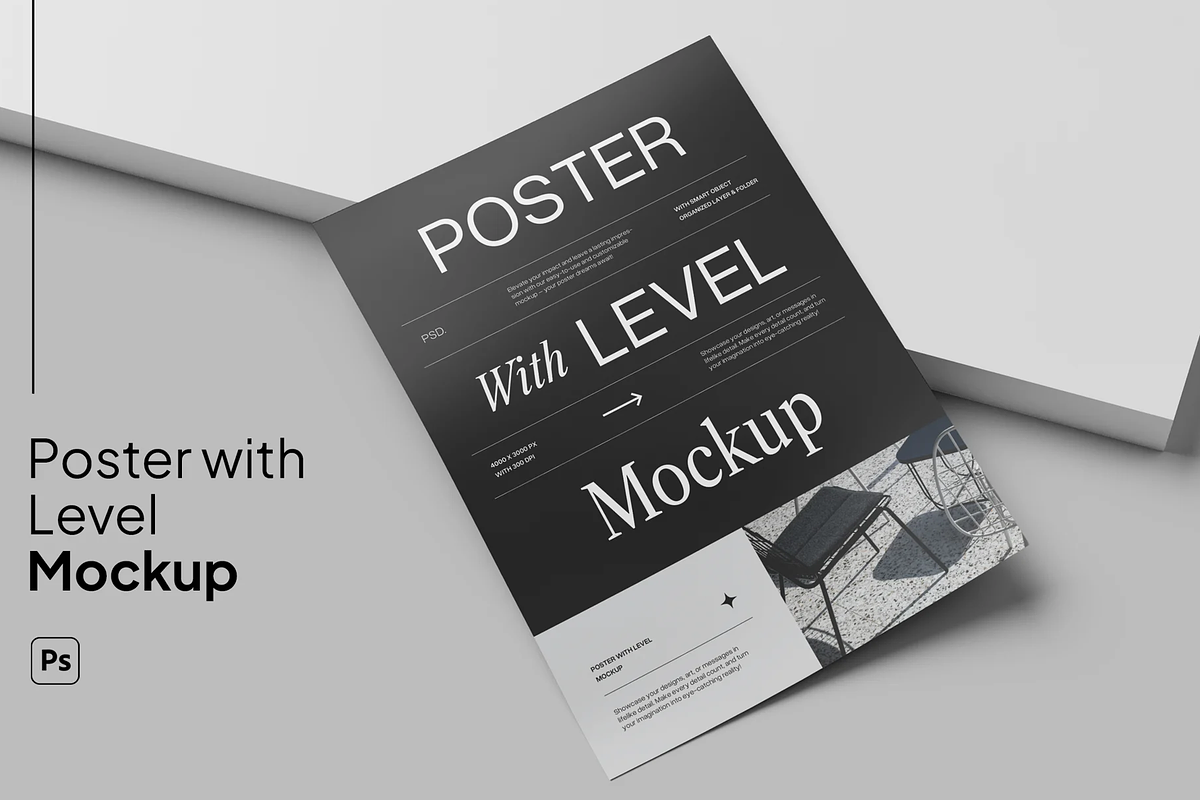 Poster Mockup, an Advertising Mockup by graphicsauce (Photo 2 of 4)