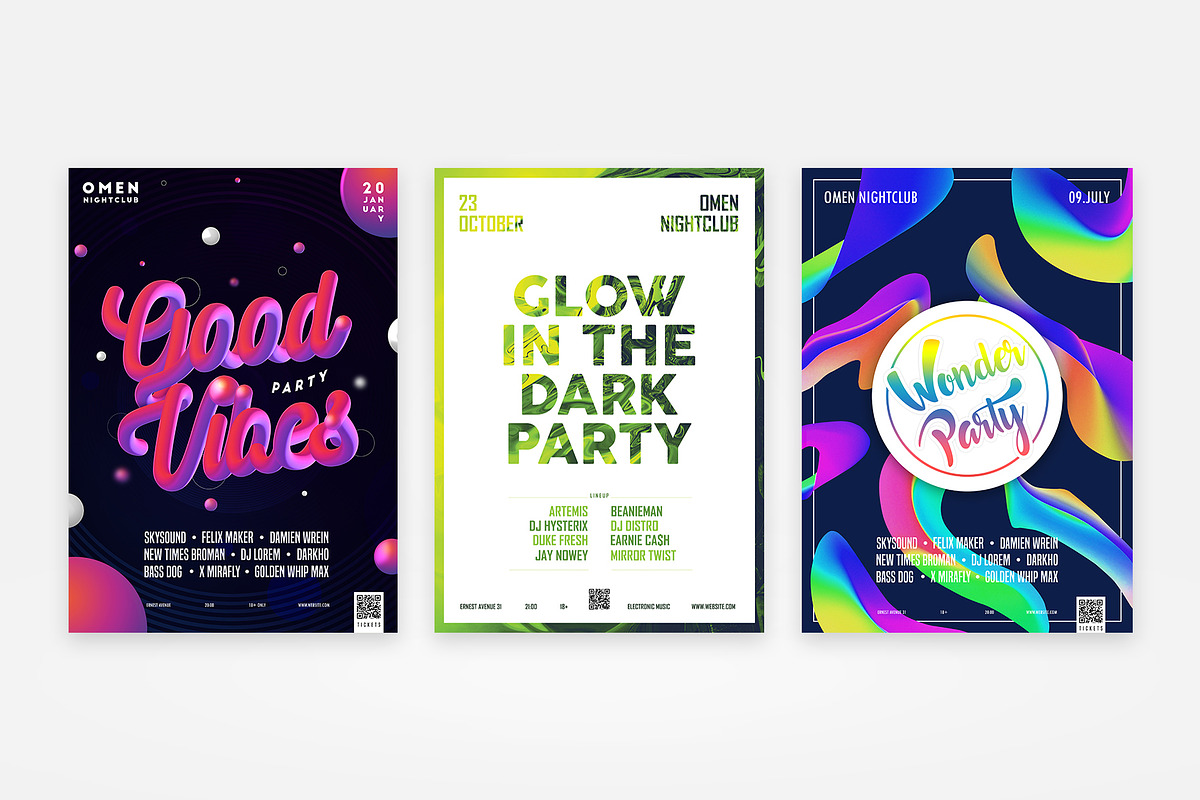 Party Flyers Bundle (7 flyers), a Flyer Template by NeonLeon (Photo 2 of 4)