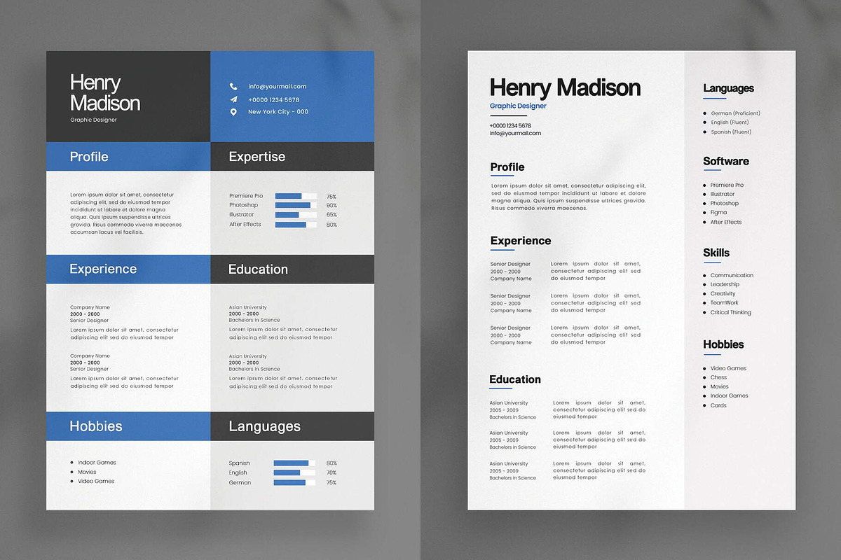 20 in 1 Resume Bundle, a Resume Template by Saman Osama (Photo 4 of 14)