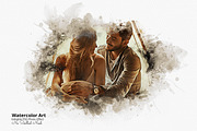 Editable Watercolor Photoshop Effect, an Action Add-On by Photoshop Action (Thumbnail 11 of 17)