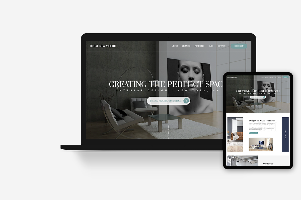 Interior Design Website Template, a Websites & App Template by WIX PRO THEMES (Photo 1 of 2)