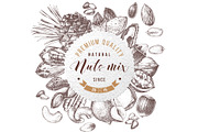 Hard nut graphic design set, a Food Illustration by handsketched (Thumbnail 7 of 18)