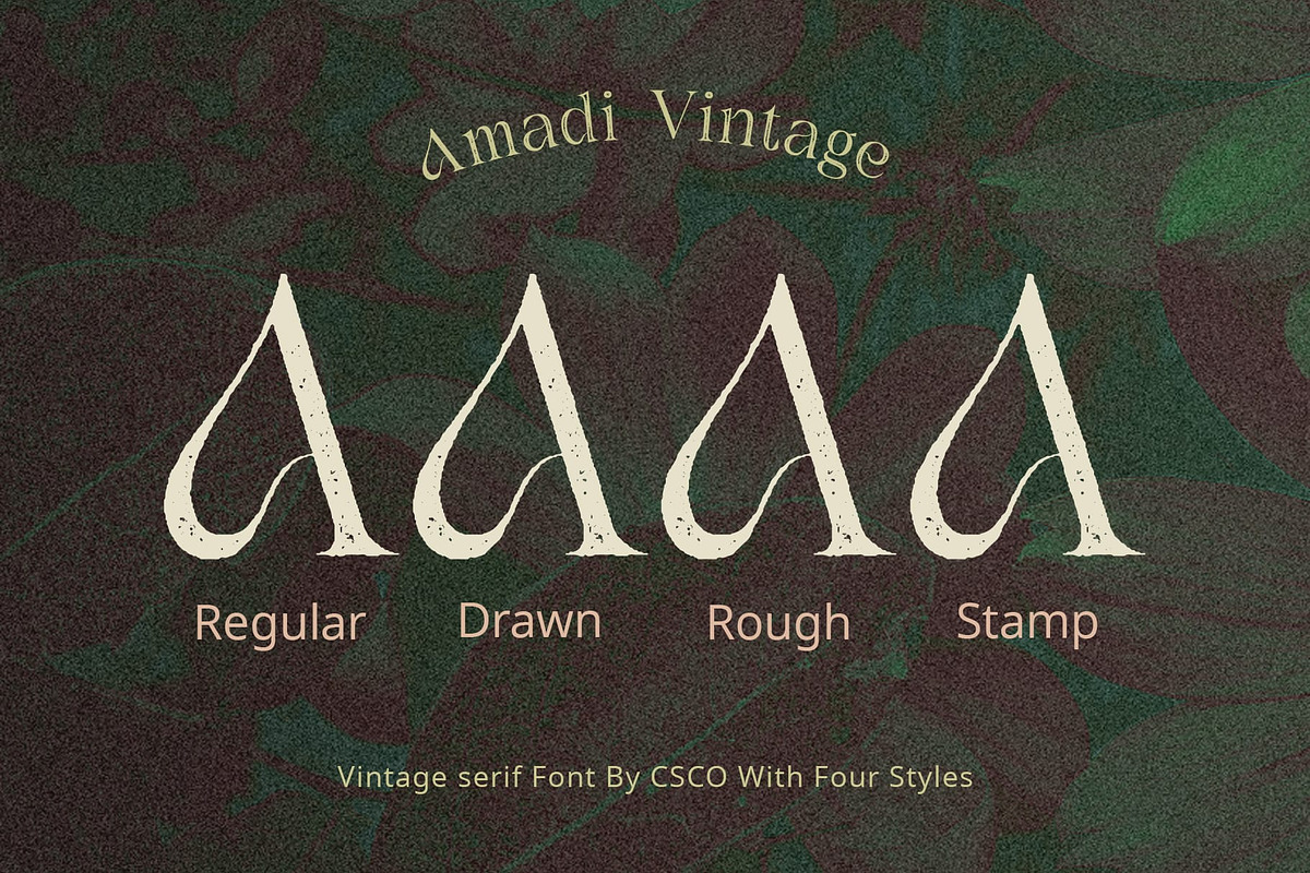 Amadi Vintage, a Serif Font by Craft Supply Co. (Photo 2 of 8)
