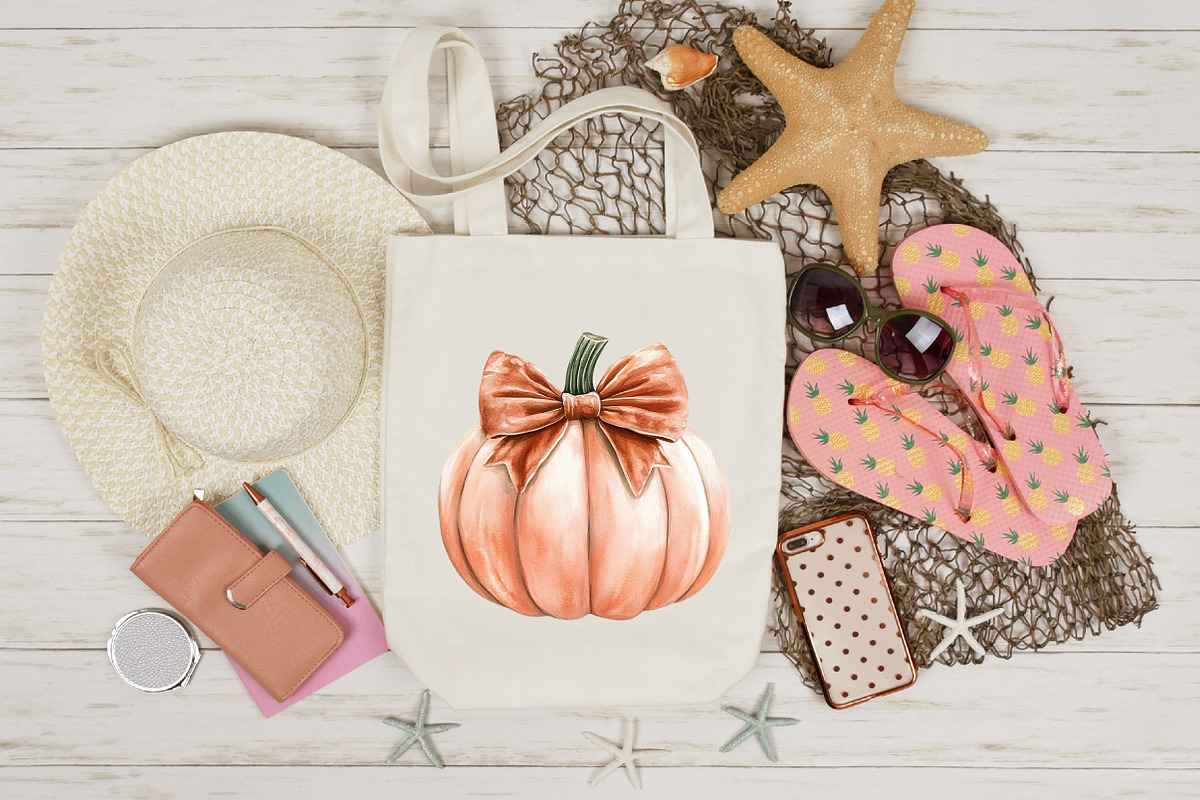 Coquette Pumpkin Clipart, an Illustration by CreationArt (Photo 8 of 9)
