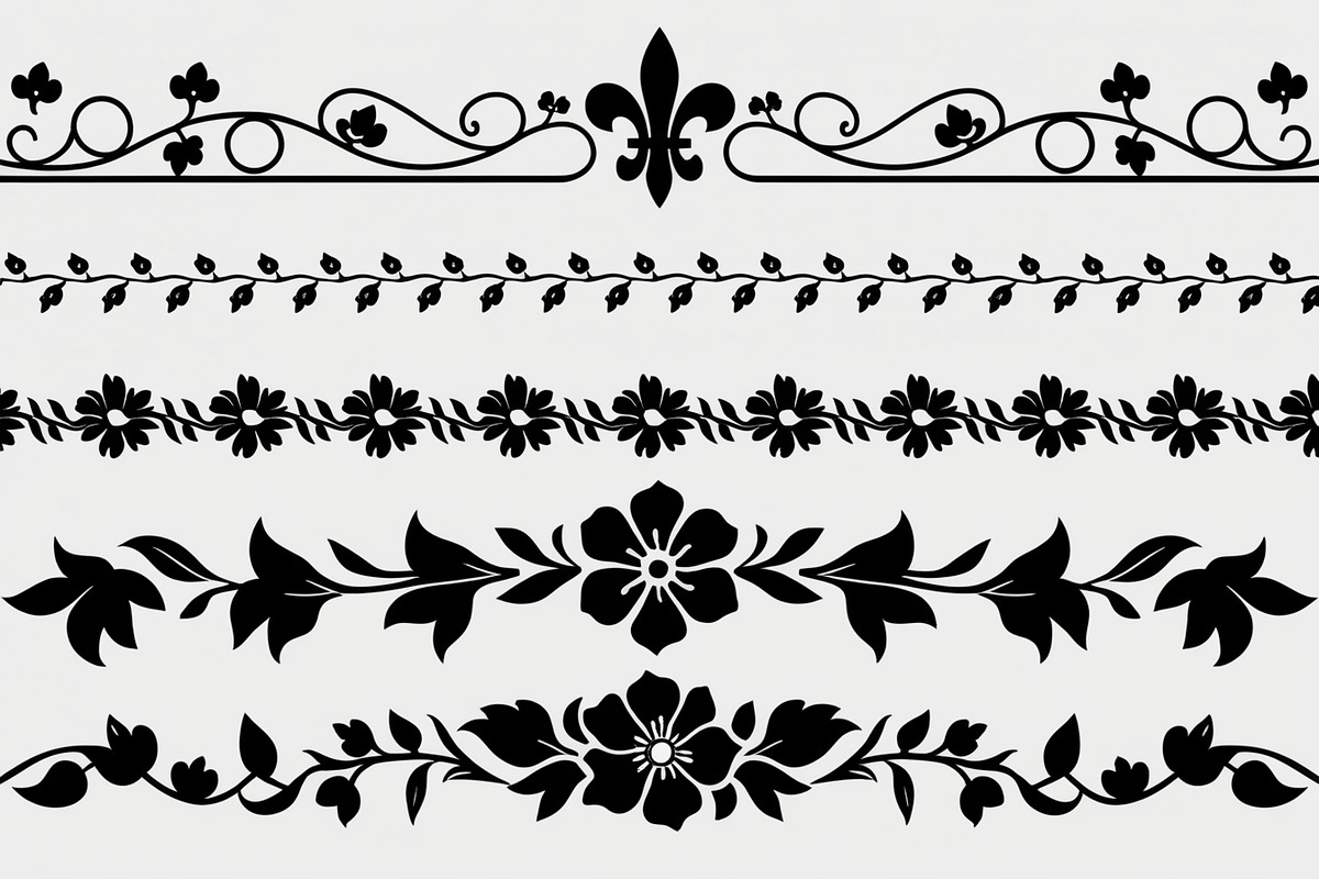 Beautiful floral decoration elements, an Illustration by Amazin_art (Photo 4 of 17)