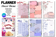 Flower Theme Planner Template, a Templates & Theme by EffahArt (Thumbnail 1 of 5)
