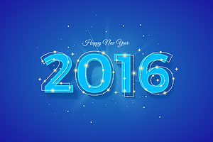 Happy New Year 2016 illustration